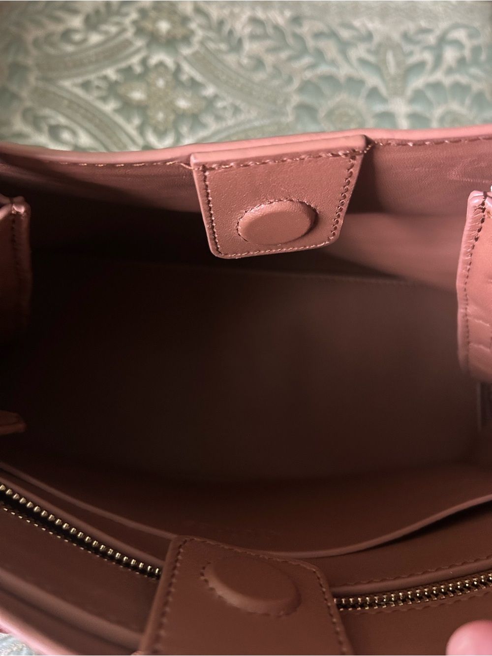 Quince Woven Leather Tote - Cognac Brown - Picture 11 of 13